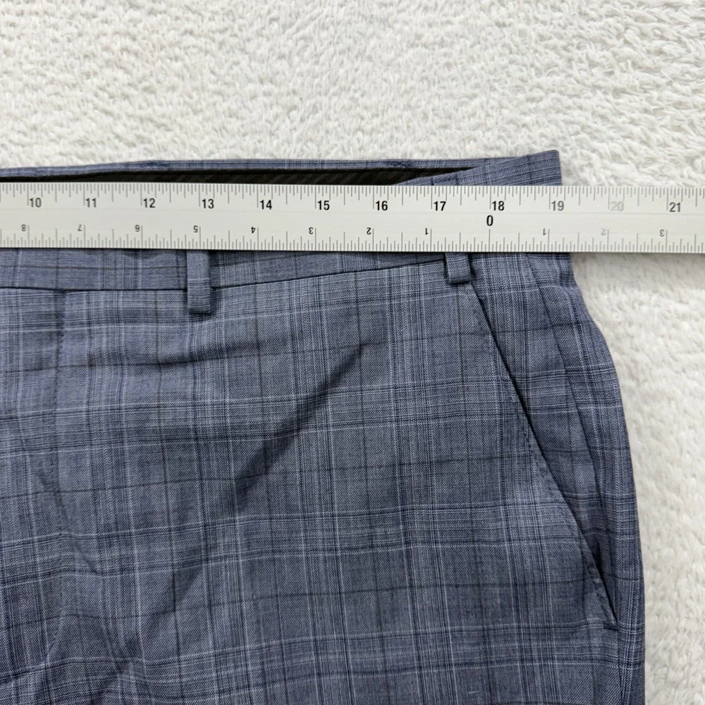Lauren Ralph Lauren‎ Mens Blue Glen Plaid Wool Blend Dress Pants 38x30 Slacks